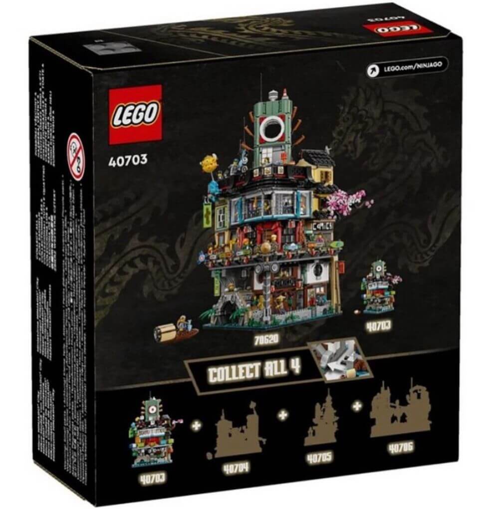 LEGO Ninjago 40703 Micro Ninjago City GWP box back