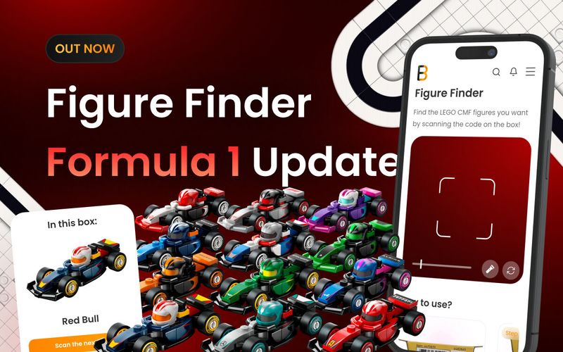 Falconbricks Figure Finder F1 Update: Scan LEGO F1 Collectible Race Cars Codes