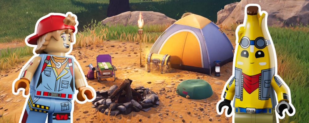 LEGO Fortnite Peely's Camp and Sparkplug