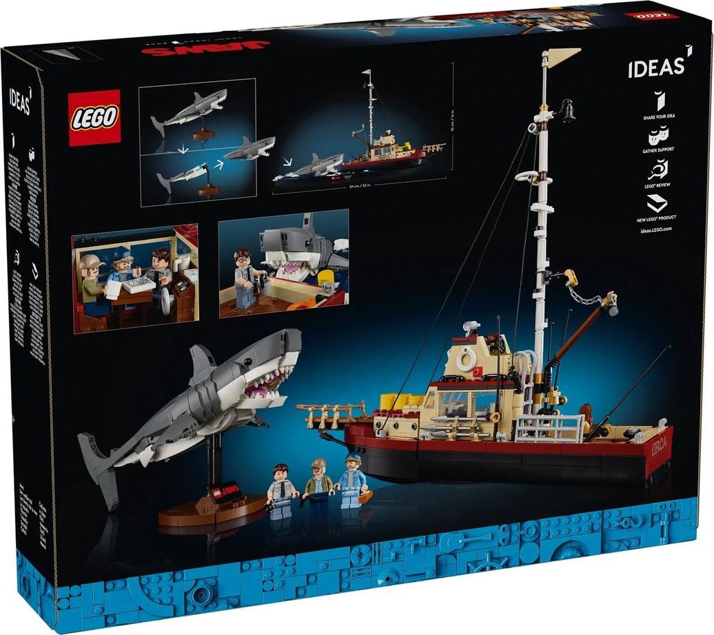 LEGO Ideas 21350 Jaws box back