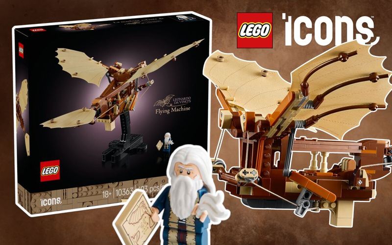 LEGO Icons 10363 Leonardo da Vinci's Flying Machine 2025 revealed