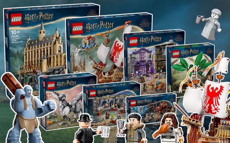 LEGO Harry Potter June 2024 sets revealed: Durmstrang Ship, Madam Malkins, Great Hall, Mandrake & Aragog