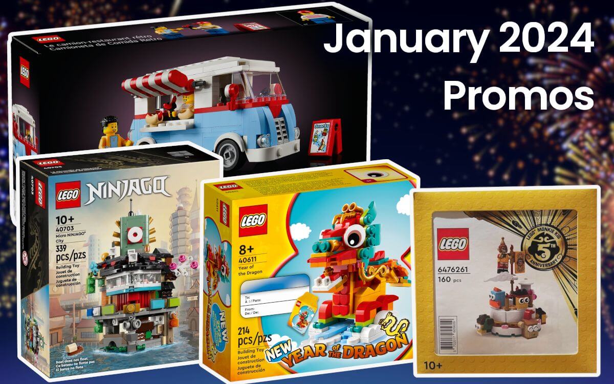 LEGO January 2024 Promos & GWPs: Food Truck, Ninjago City & Monkie Kid
