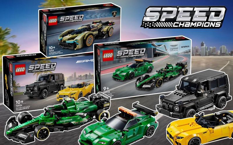 LEGO Speed Champions June 2024 sets: Aston Martin F1 Safety Car, AMR23, Mercedes G63, SL63 & Lambo V12 Vision GT
