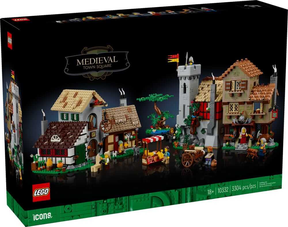 LEGO Icons 10332 Medieval Town Square box front