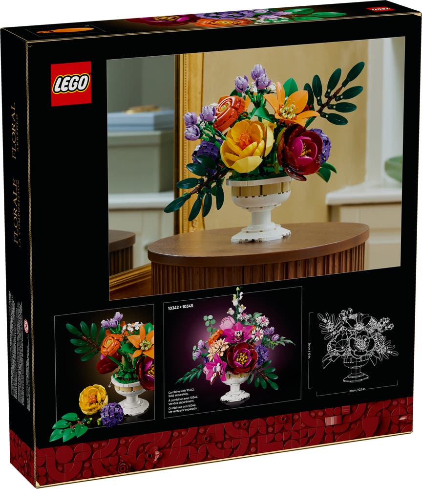 LEGO The Botanical Collection 10345 Flower Arrangement box back