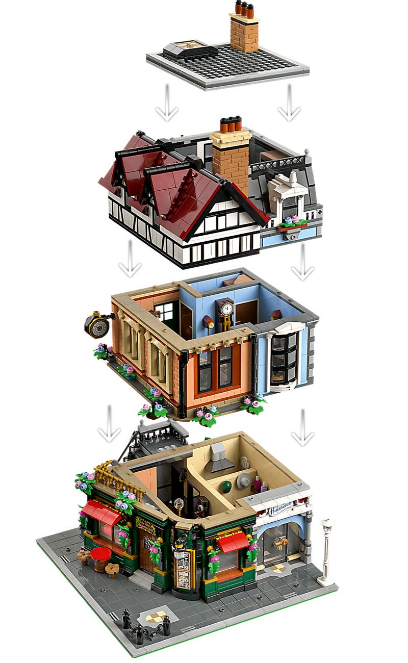 LEGO Icons 10350 Tudor Cornder Modular Building floors