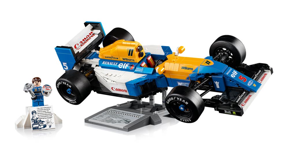 LEGO Icons 10353 Williams Racing FW14B & Nigel Mansell side