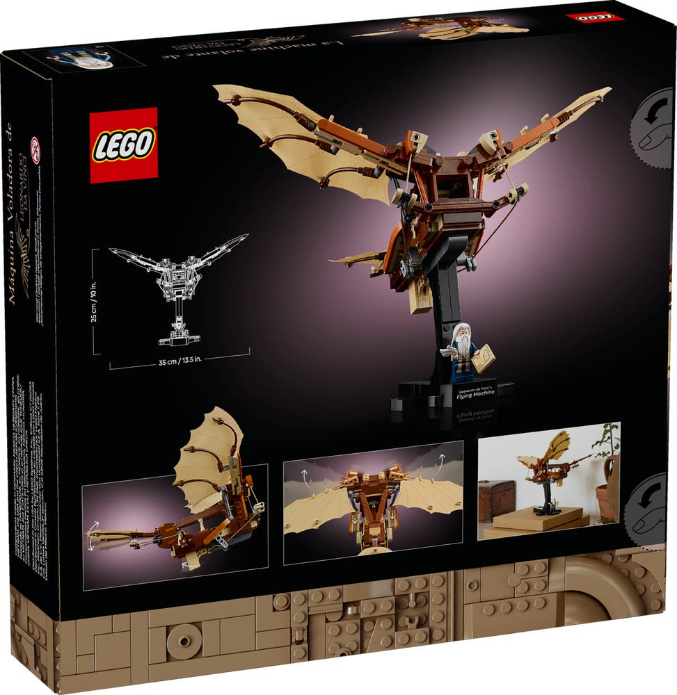 LEGO Icons 10363 Leonardo da Vinci's Flying Machine box back