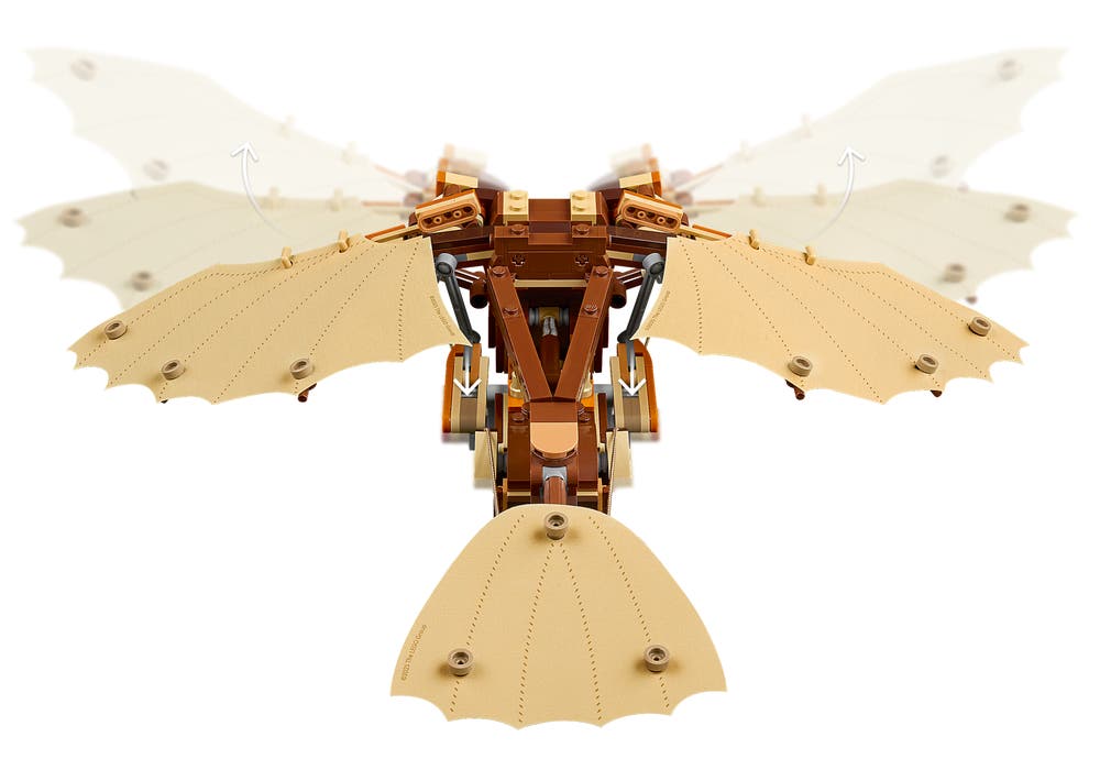 LEGO Icons 10363 Leonardo da Vinci's Flying Machine wing mechanism