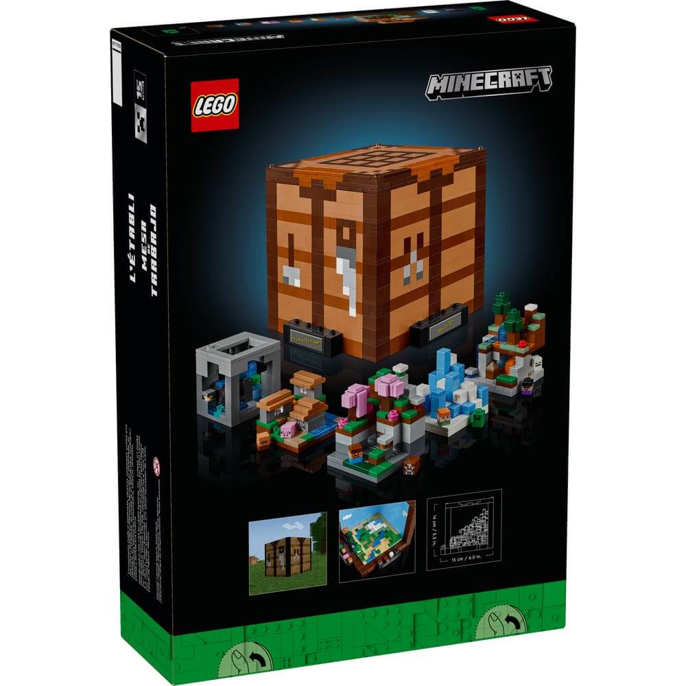LEGO Minecraft 21265 The Crafting Table box back