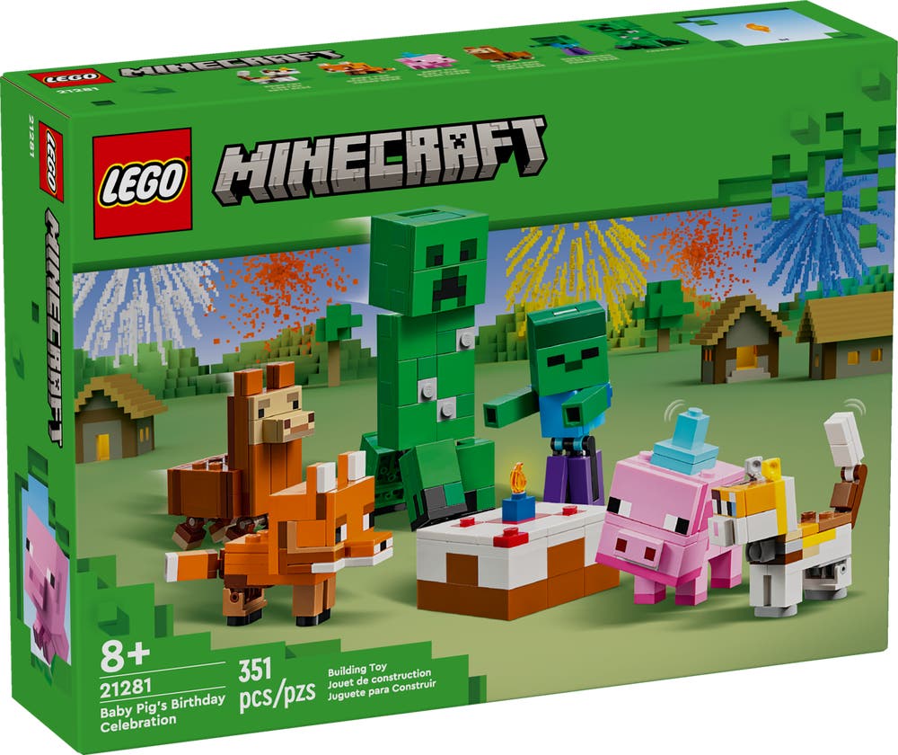 LEGO Minecraft 21281 Baby Pig's Birthday Celebration box front