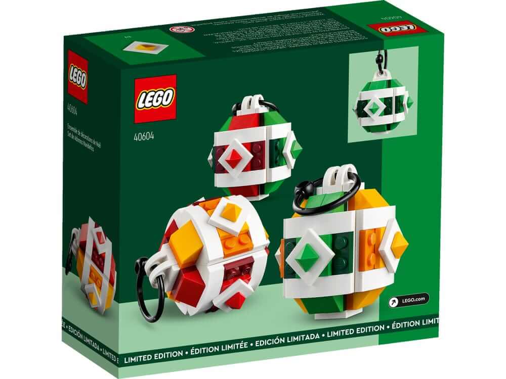LEGO 40604 Christmas Decor Set box back