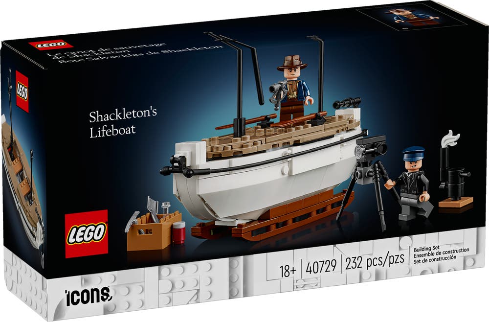 LEGO Icons 40729 Передняя часть коробки «Спасательная шлюпка Шеклтона GWP»