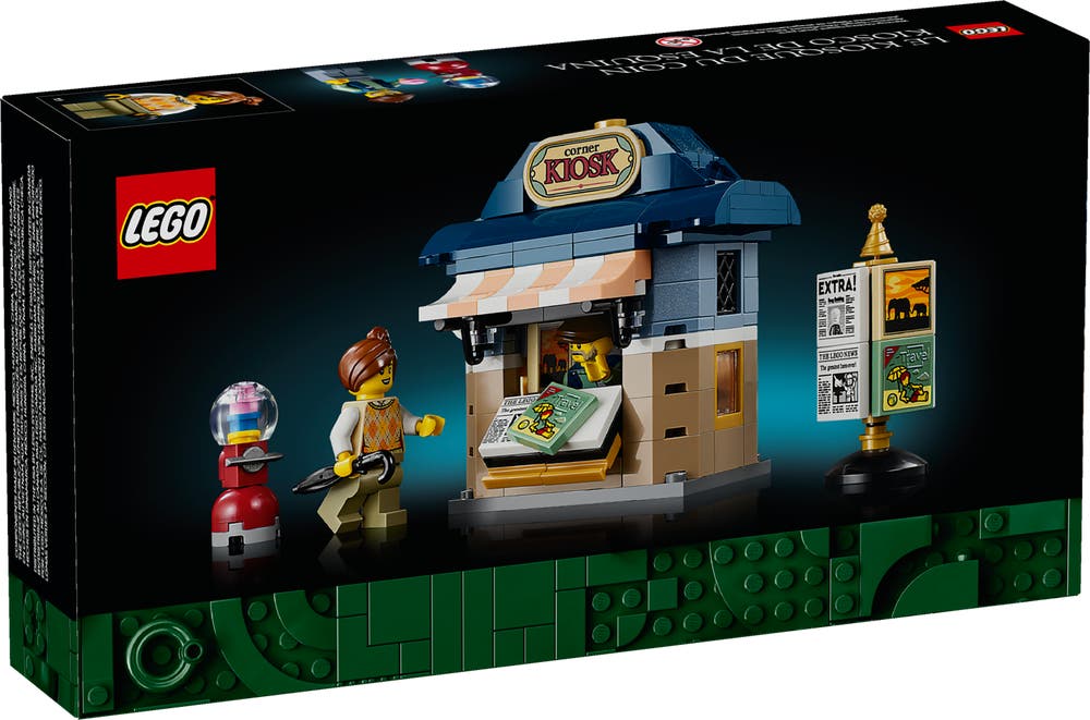 LEGO Icons 40757 Corner Kiosk Modular Building GWP box back