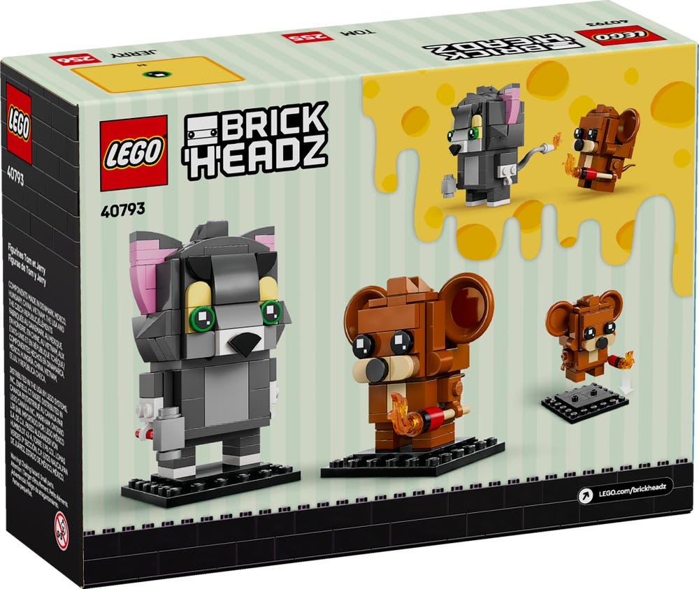 LEGO BrickHeadz 40793 Tom & Jerry Figures box back