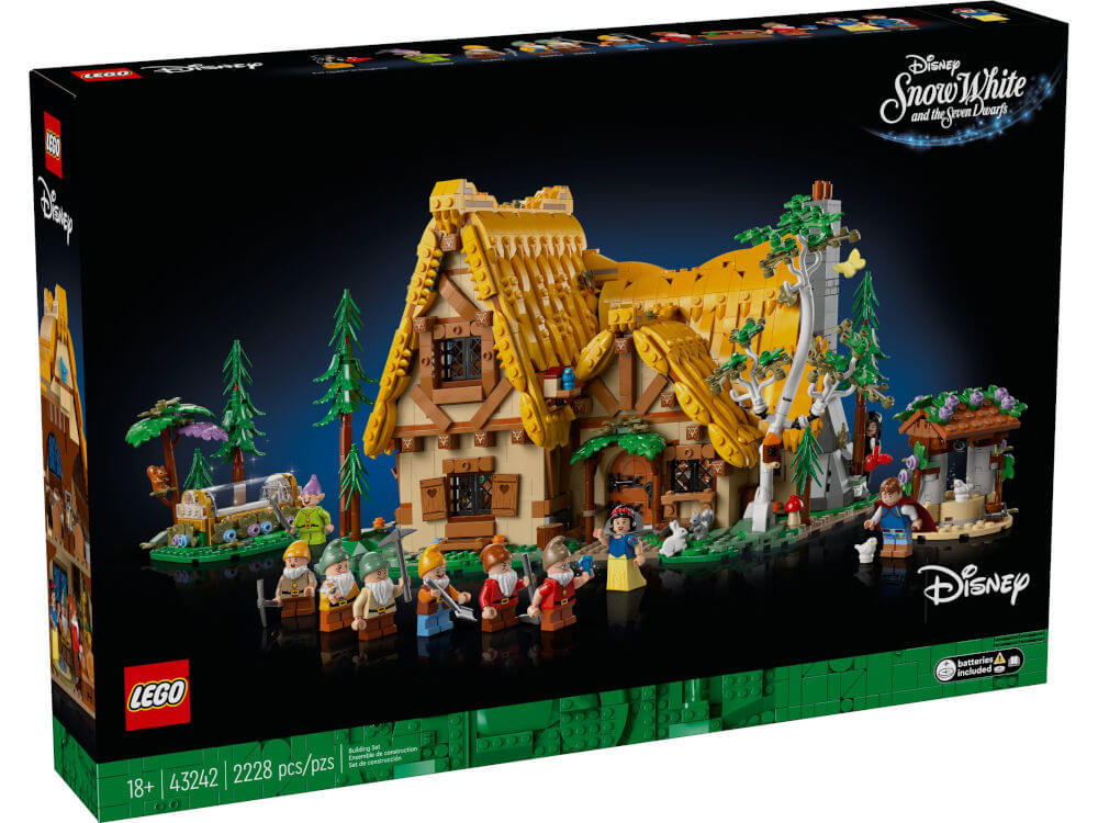 LEGO Disney 43242 Snow White's Cottage box front