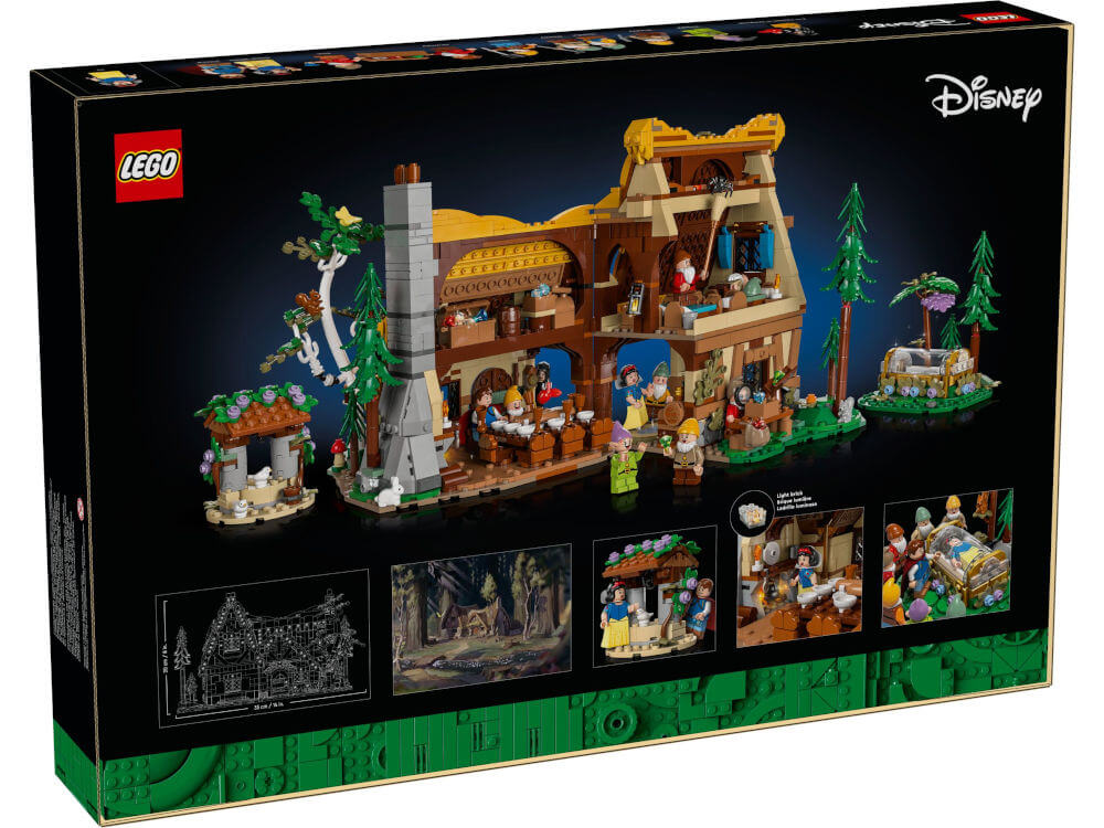 LEGO Disney 43242 Snow White's Cottage box back
