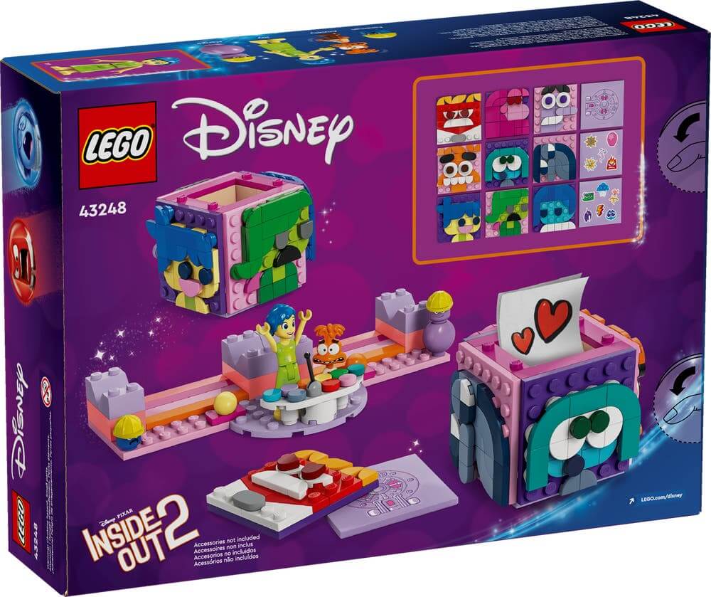 LEGO Disney 43248 Inside Out 2 Mood Cubes box back