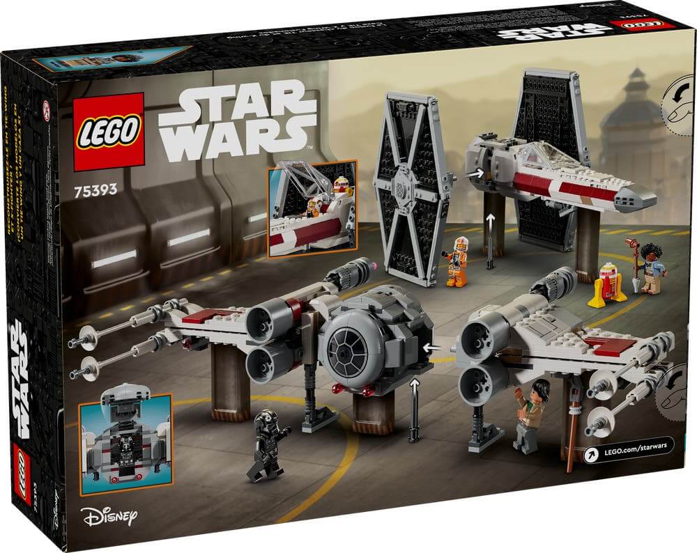 LEGO Star Wars 75393 TIE Fighter & X-Wing Mash-up box back
