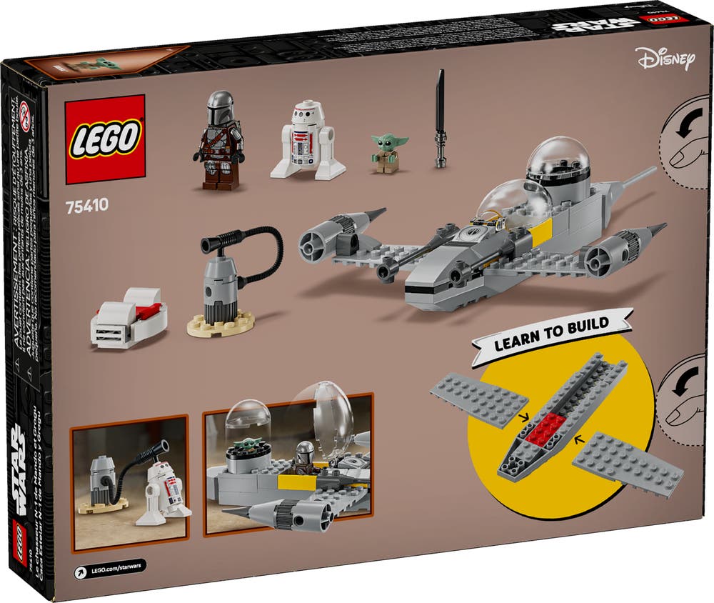 LEGO Star Wars 75410 Mando & Grogu's N-1 Starfighter box back