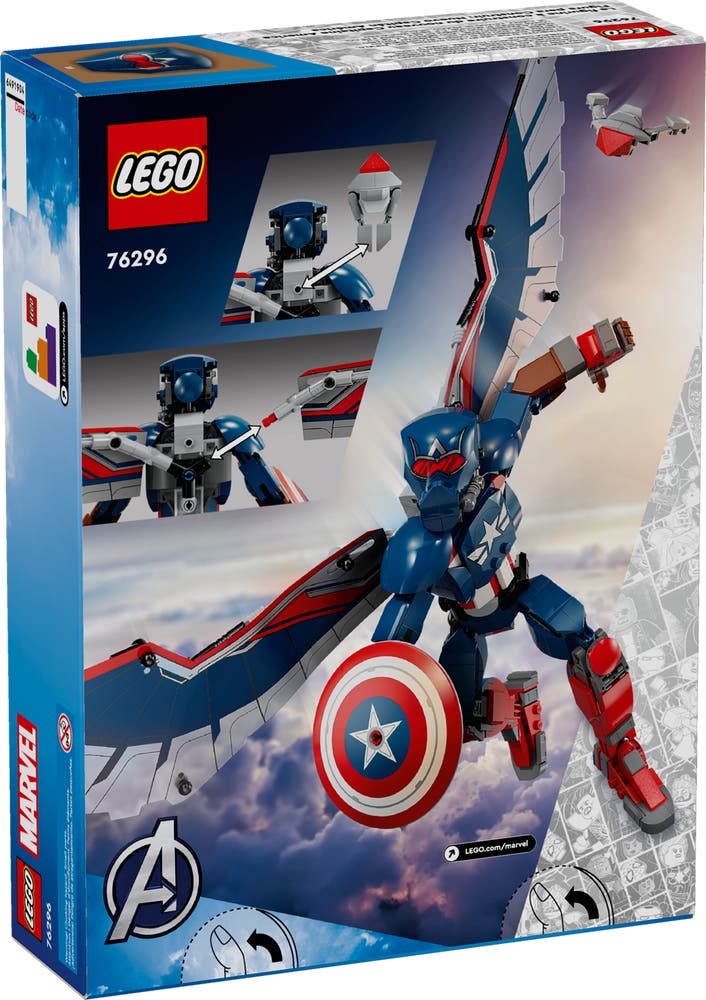 LEGO Marvel 76296 New Captain America Construction Figure box back