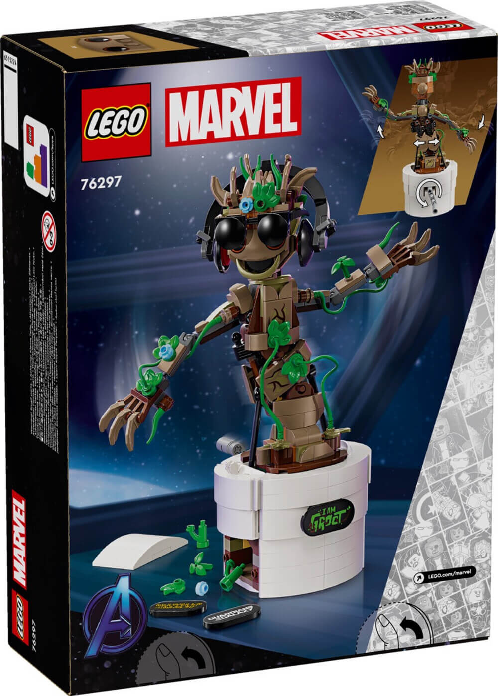 LEGO Marvel 76297 Dancing Groot box back