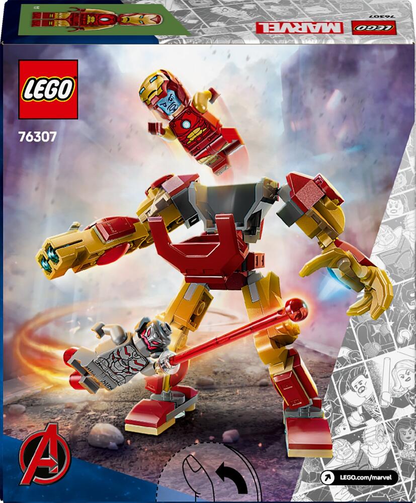 LEGO Marvel 76309 Iron Man Mech vs. Ultron box back