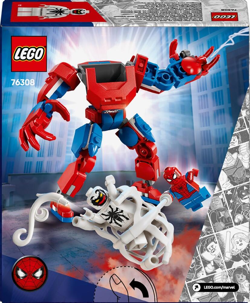 LEGO Marvel 76308 Spider-Man Mech vs. Anti-Venom box back