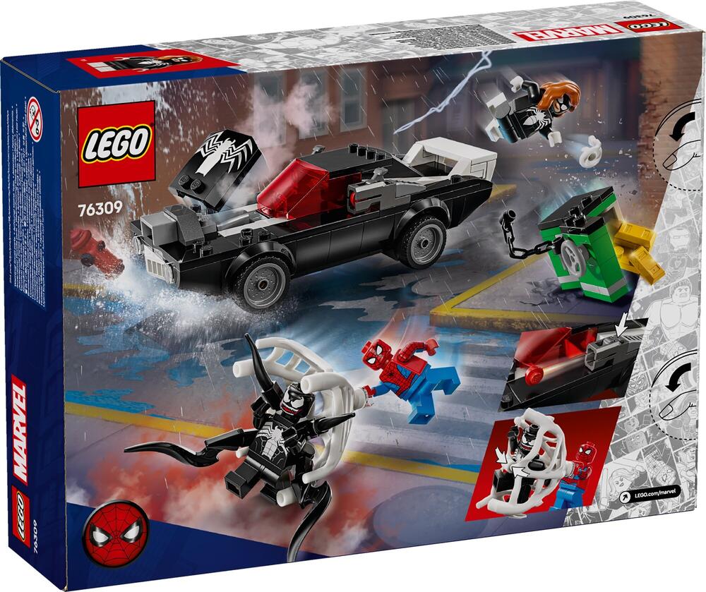 LEGO Marvel 76309 Spider-Man vs. Venom Muscle Car box back