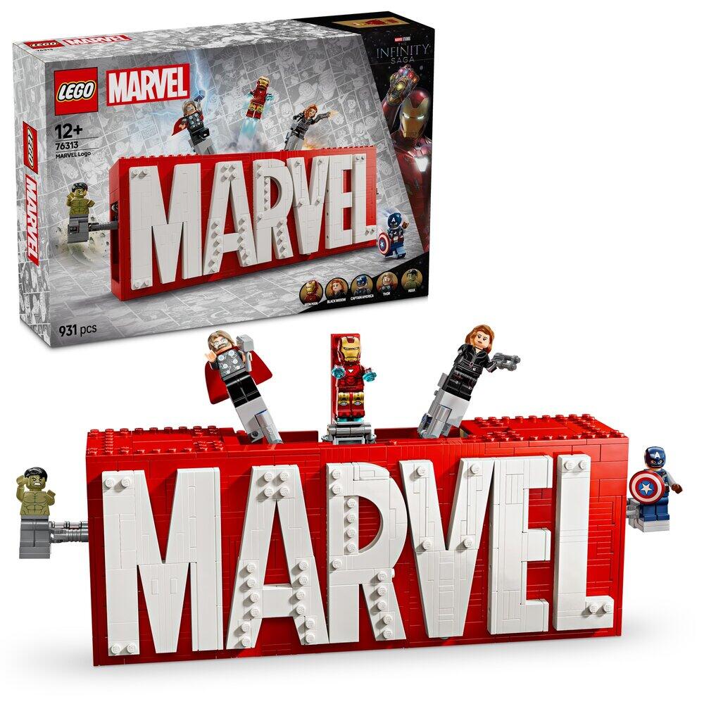 LEGO Marvel 76313 Buildable Marvel Logo box front