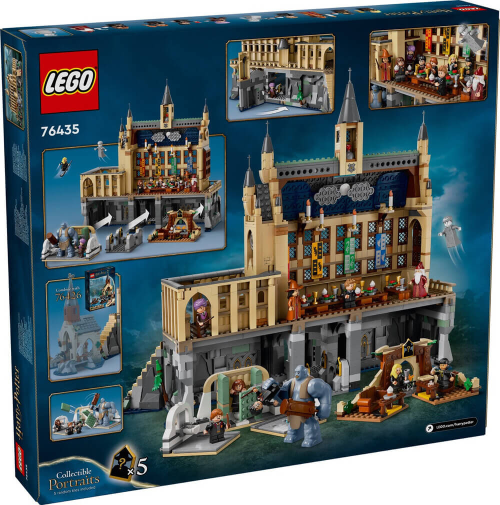 LEGO Harry Potter 76435 Hogwarts Castle: The Great Hall box back