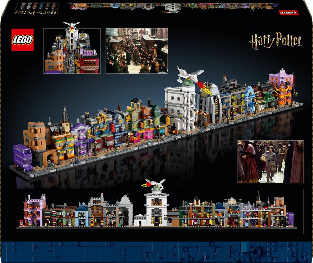 LEGO Harry Potter 76444 Diagon Alley: Wizarding Shops box back