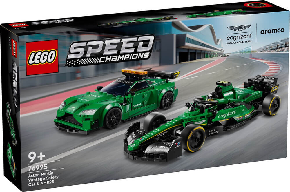 LEGO Speed Champions 76925 Aston Martin F1 Safety Car & AMR23 box front