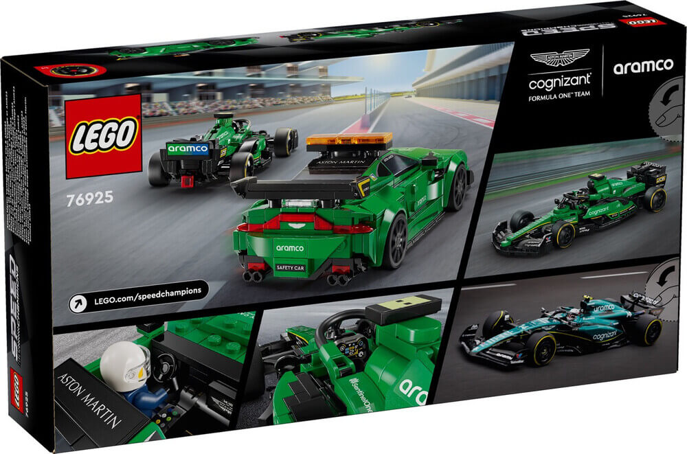 LEGO Speed Champions 76925 Aston Martin F1 Safety Car & AMR23 box back