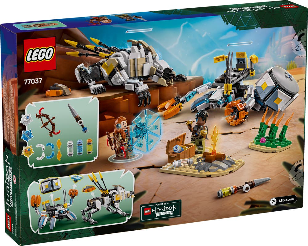 LEGO Horizon 77037 Aloy & Varl vs. Shell-Walker & Sawtooth box back