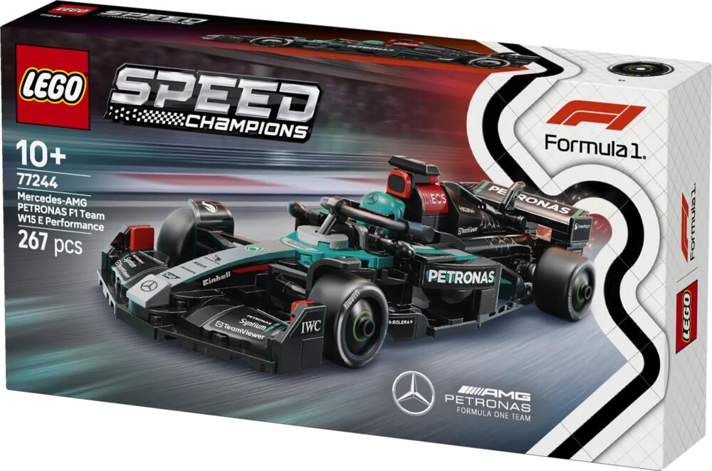 LEGO Speed Champions 77244 Mercedes-AMG PETRONAS F1 Team W15 E Performance box front