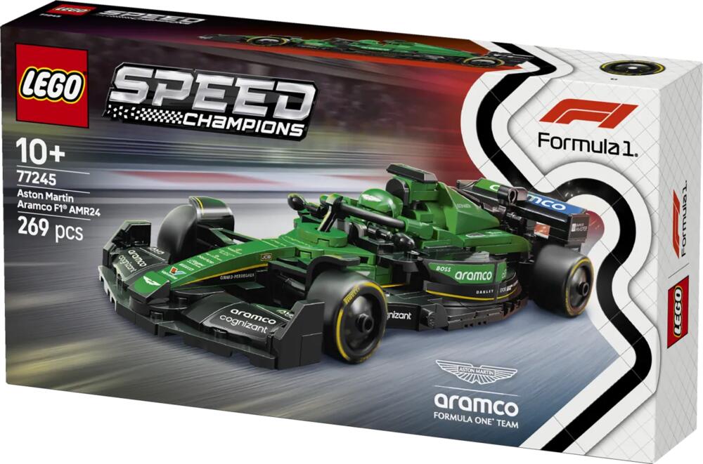 LEGO Speed Champions 77245 Aston Martin Aramco F1 AMR24 box front