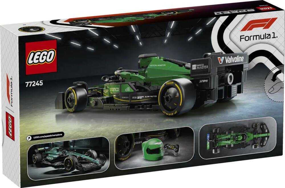 LEGO Speed Champions 77245 Aston Martin Aramco F1 AMR24 box back