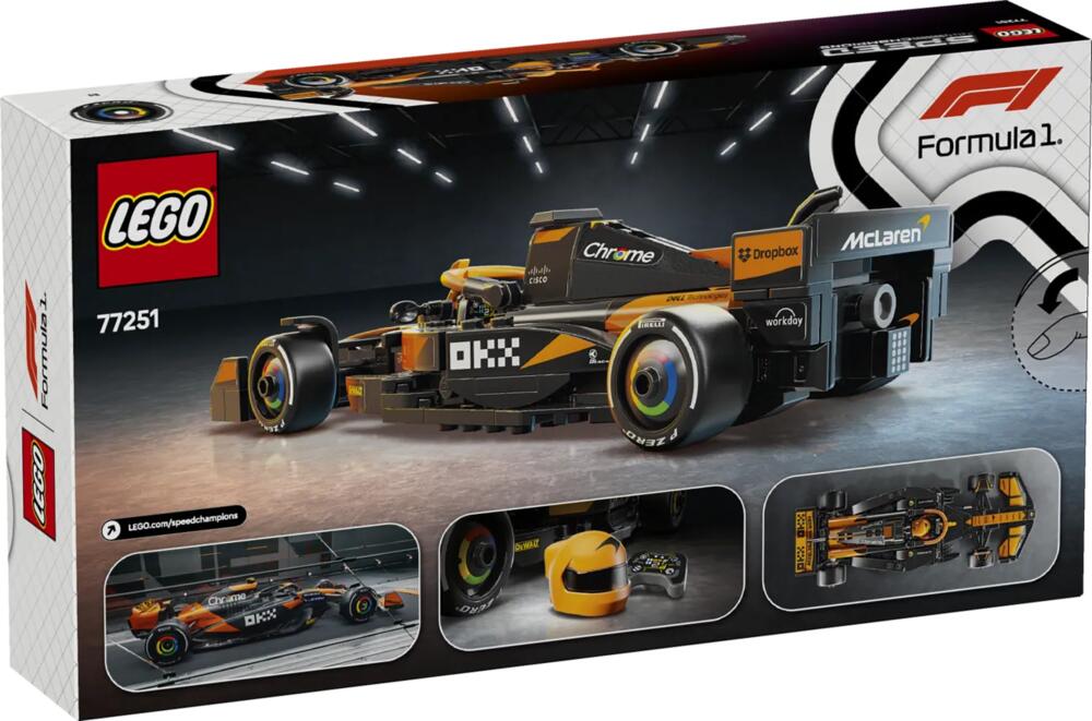 LEGO Speed Champions 77251 McLaren F1 Team MCL38 box back