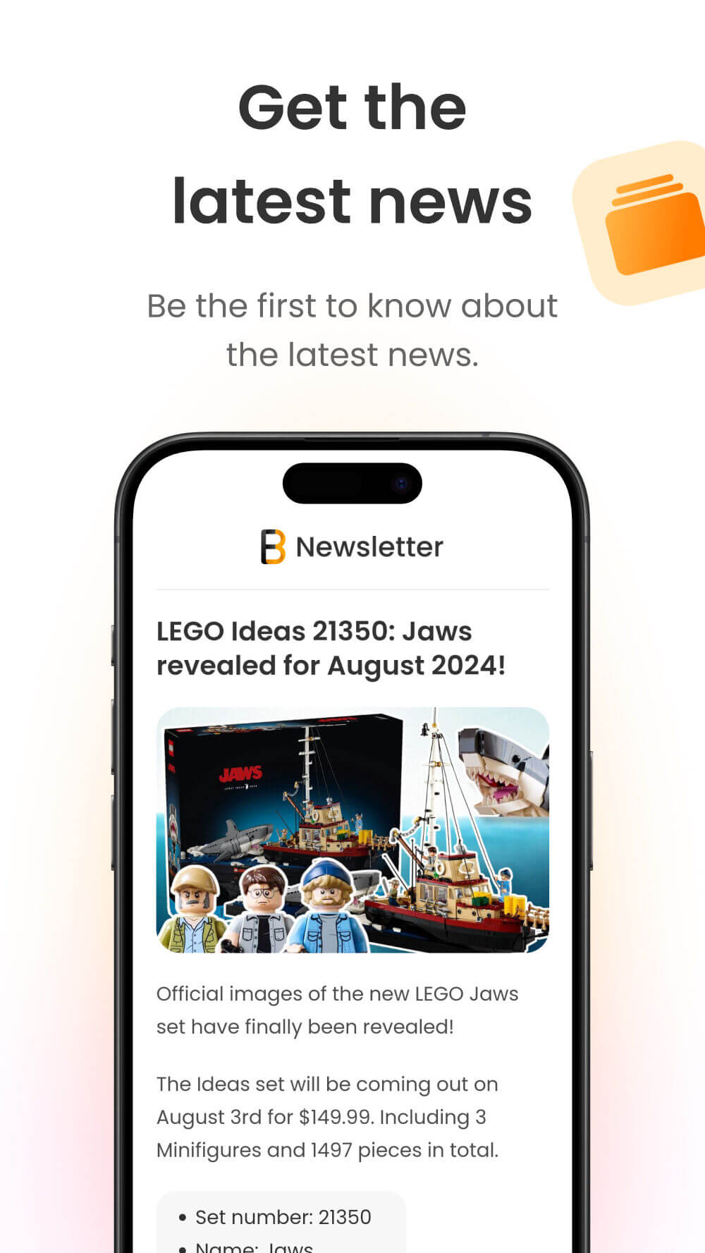 Falconbricks Newsletter screenshot: LEGO News