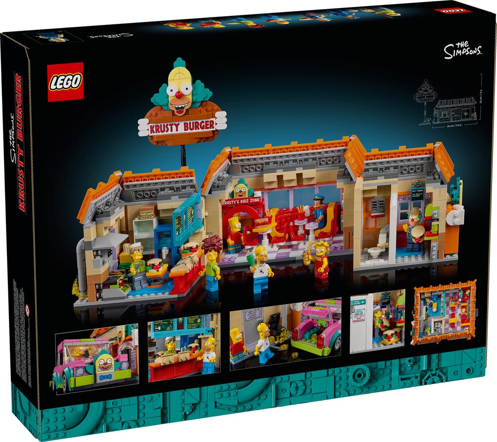 LEGO Icons 10352 The Simpsons: Krusty Burger box back