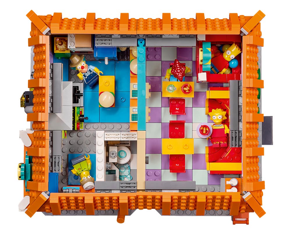 LEGO Icons 10352 The Simpsons: Krusty Burger interior top view