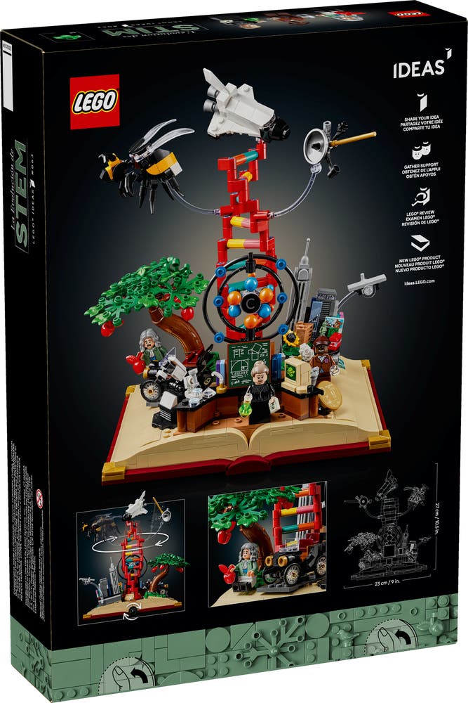 LEGO Ideas 21355 The Evolution of STEM box back