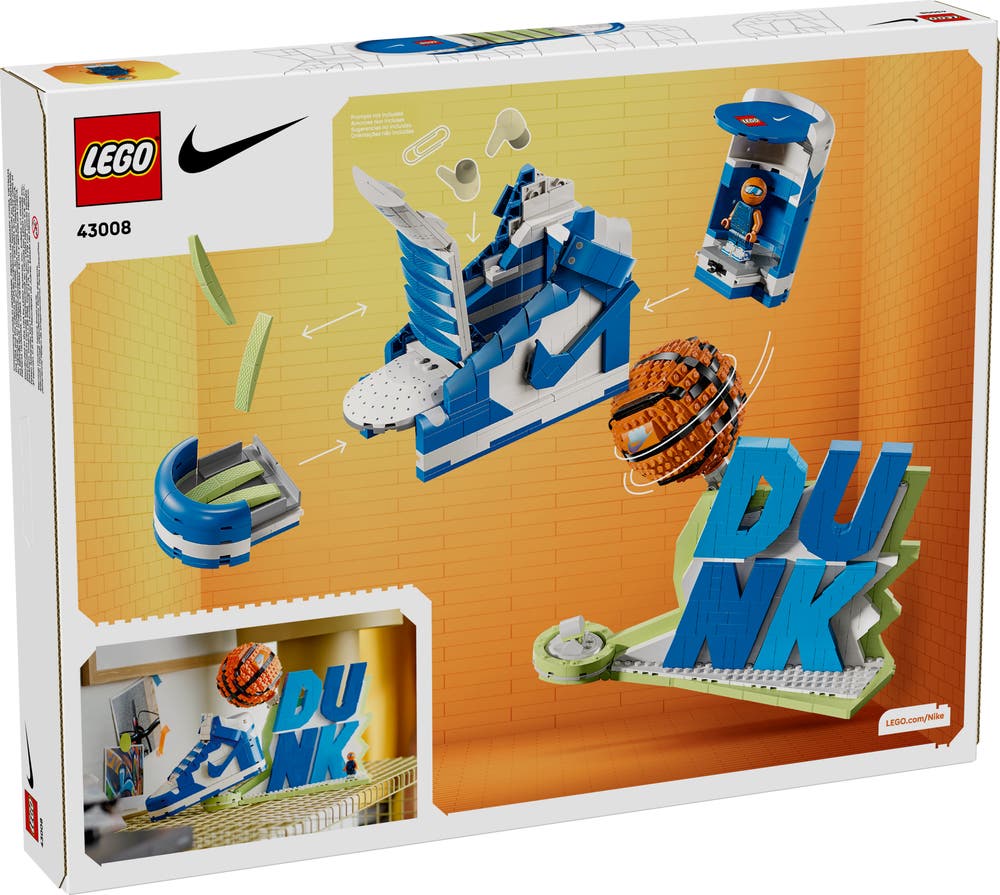 LEGO 43008 Nike Dunk x Set box back