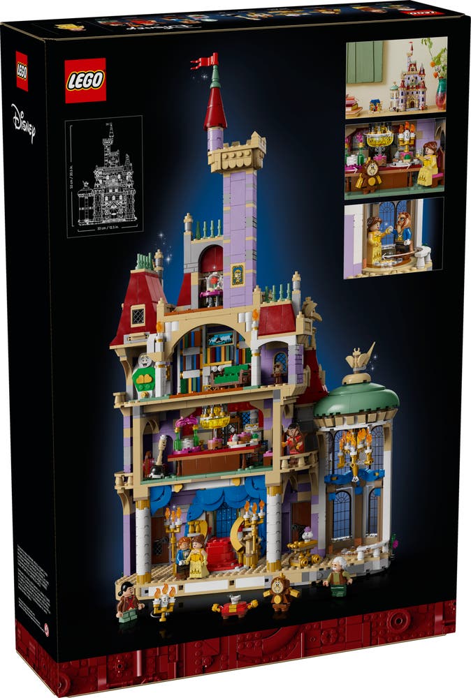 LEGO Disney 43263 Beauty and the Beast Castle box back