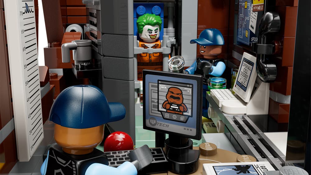 LEGO Batman 76300 Arkham Asylum interior surveillance room