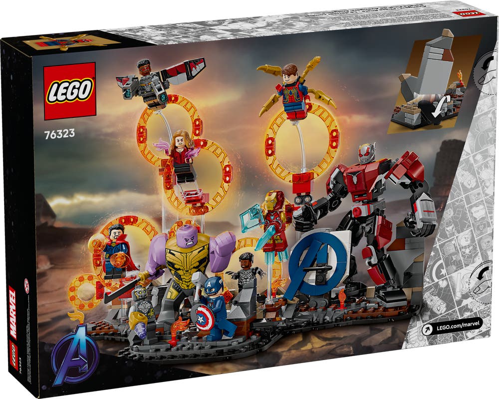 LEGO Marvel 76323 Avengers: Endgame Final Battle box back