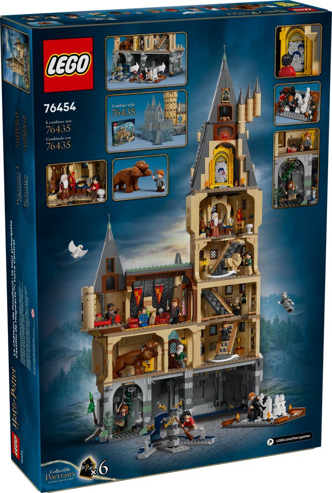 LEGO Harry Potter 76454 Hogwarts Castle: The Main Tower box back