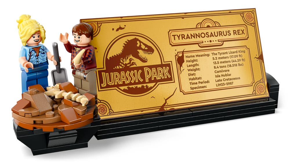 LEGO Jurassic World 76968 Dinosaur Fossils: Tyrannosaurus Rex info plaque